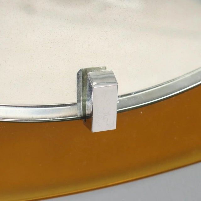 Orange Oval Wall Mirror, 1960s For Sale - Image 8 of 13