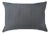 20x12" Woven Faux Leather Cushion Cover - Graphite For Sale