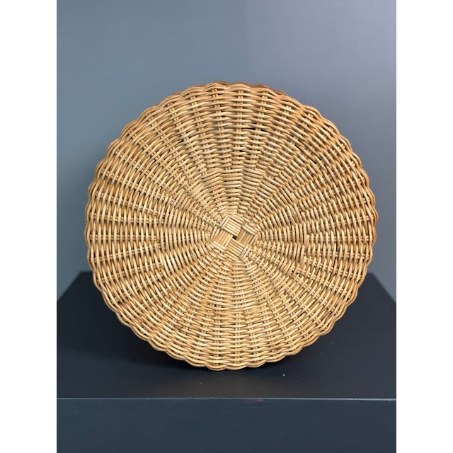 Sculptural Rattan Juttu Mushroom Stool by Eero Aarnio for Artek, Finland, 1960s For Sale - Image 11 of 16