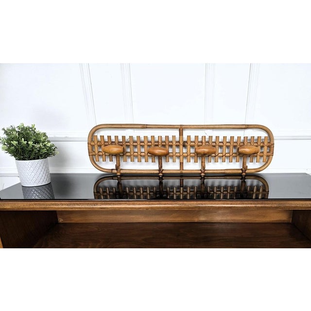 Beautiful 1960s Italian Mid-Century Modern coat hanger rack, perfect in any entrance hallway or room for coats and bags as...