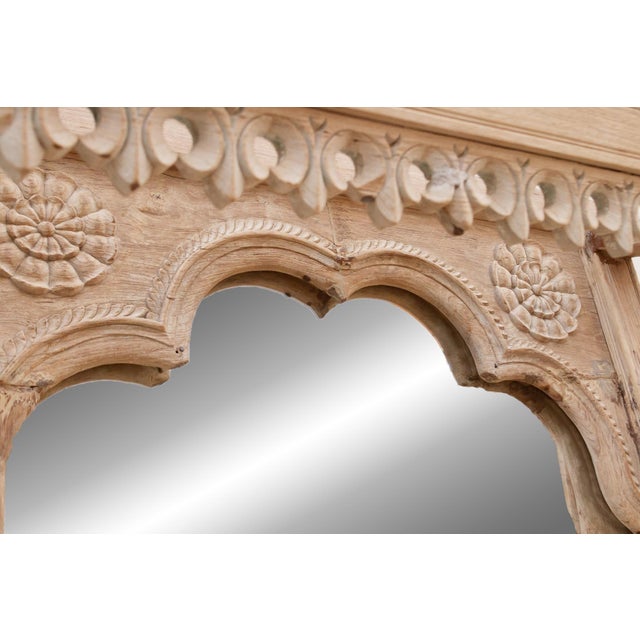 One-of-a-Kind Sun-Bleached Teak Arch Mirror For Sale In Los Angeles - Image 6 of 8