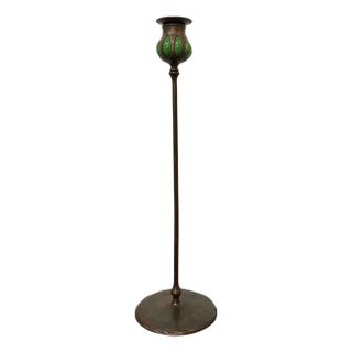Early 20th Century Tiffany Studios Tall Blown Out Candlestick For Sale