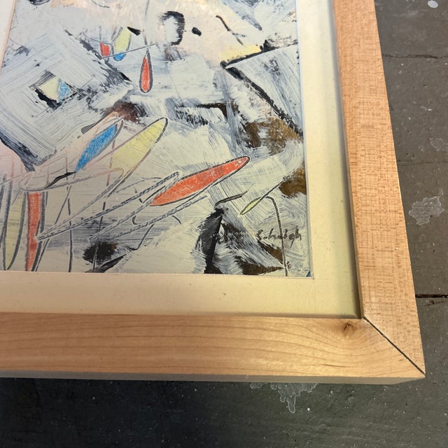 Abstract Contemporary Original Stephen Heigh Abstract Painting “Fish in Stream” For Sale - Image 3 of 4