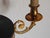 Vintage French Empire 3-Arm Brass Dark Green Tole Chandelier, 1960s For Sale - Image 10 of 16