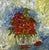 Rose Elizabeth MoorcroftExpressive Still Life Painting Red Rose Flowers 'Red for Love' by British Artist, 2000 For Sale