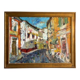 2006 Julia Klimova Original Village Street, Framed For Sale
