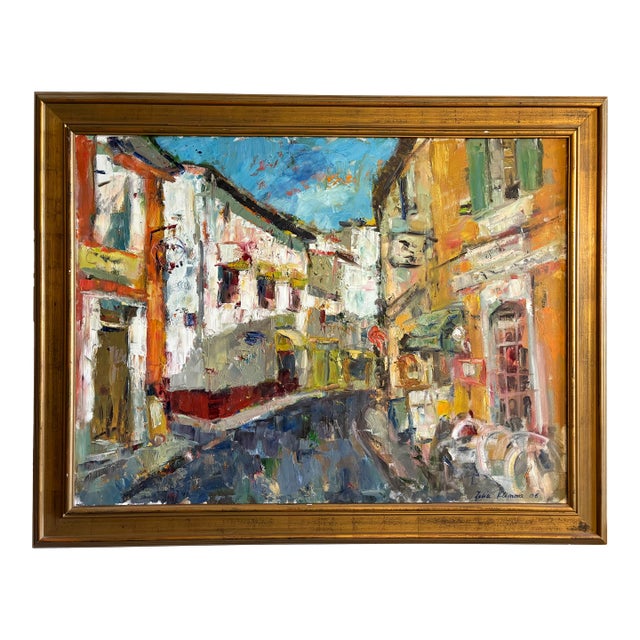 2006 Julia Klimova Original Village Street, Framed For Sale