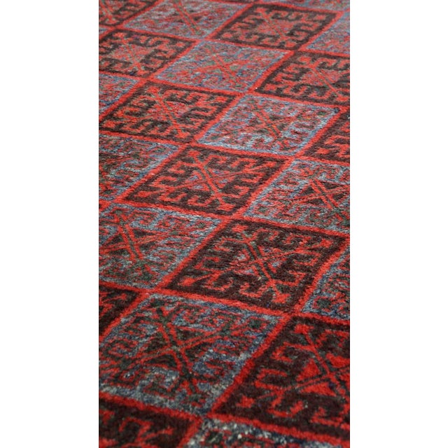 Rug in Red and Gray Tones For Sale - Image 4 of 7
