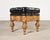 Pair of Empire Aesthetic Leather Giltwood Ottoman Footstools For Sale - Image 13 of 18