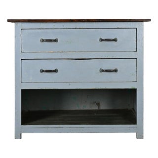 English 19th Century Painted Work Table With Drawers For Sale