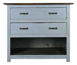English 19th Century Painted Work Table With Drawers