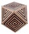 Contemporary Moroccan Resin and Walnut Wood Geometric End Table For Sale
