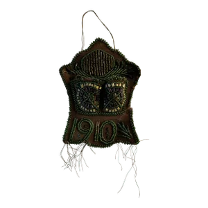 Antique Native American Beaded Wall Pocket