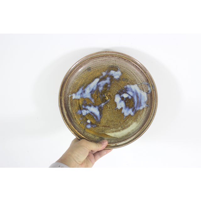 Vintage Pottery Plate For Sale - Image 4 of 5
