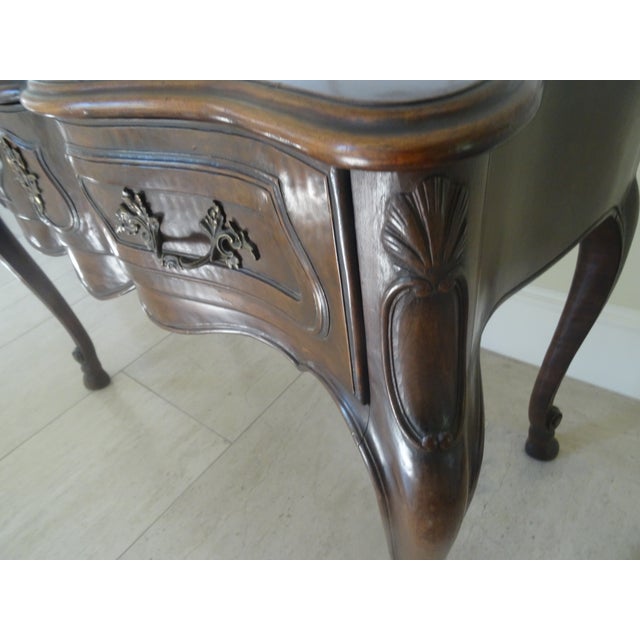 Wood 18th Century Style Sideboard Console Table in Walnut For Sale - Image 7 of 7
