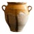 Antique French Confit Pot With Ochre Drip Glaze For Sale