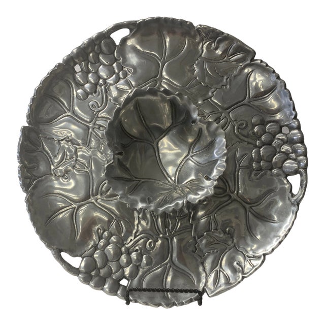 Vintage Arthur Court Designs Chip & Dip Bowl For Sale