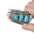 Late 20th Century 6.25" Mark Chee (1914-1981) Navajo silver cuff bracelet with turquoise For Sale - Image 5 of 11