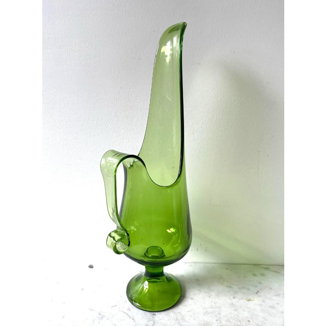 Viking L E Smith Swung Green Pitcher For Sale - Image 4 of 4