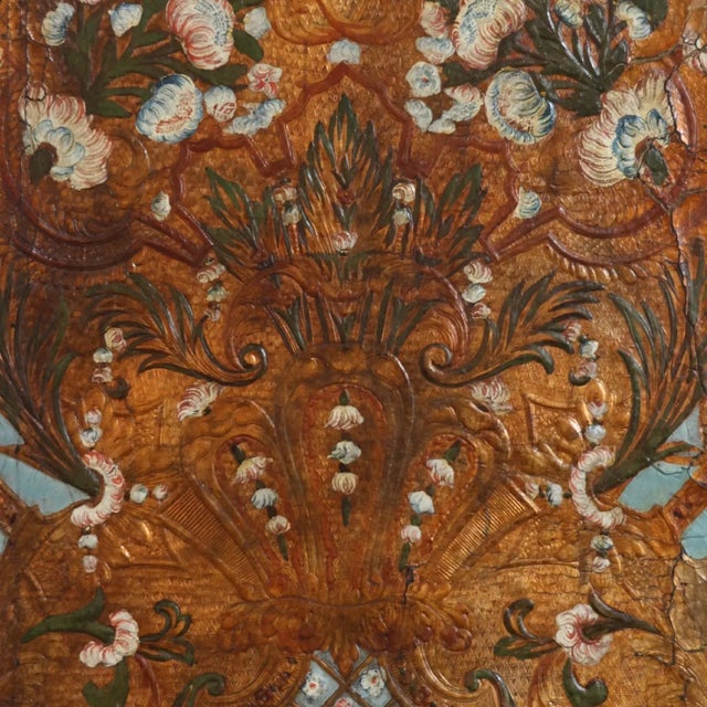 Baroque 17th Century Baroque Dutch Leather Panel 4 For Sale - Image 3 of 4