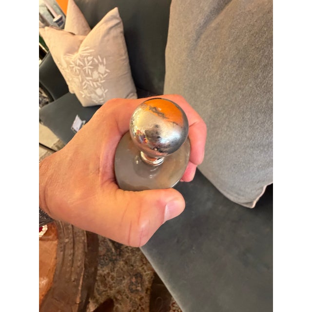 Mid 20th Century Large Horn Handle Magnifying Glass With Brassed Accents For Sale - Image 5 of 8