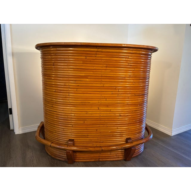 Vintage Mid Century Stacked Bamboo Tiki Bar For Sale - Image 11 of 15