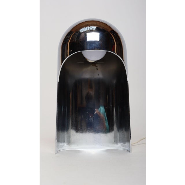 1960s Italian Modern Space Age Sculptural Chrome "Helmet" Table Lamps - a Pair For Sale In New York - Image 6 of 18