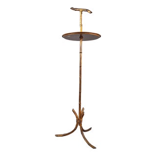 Hollywood Regency Faux Bamboo Side Table, 1960s For Sale