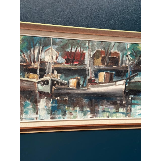 Dag Björn Hellsing, Harbour Motif, 1960s, Oil on Panel, Framed For Sale - Image 17 of 18