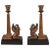 Antique English Egyptian Revival Candlesticks - a Pair For Sale - Image 9 of 9