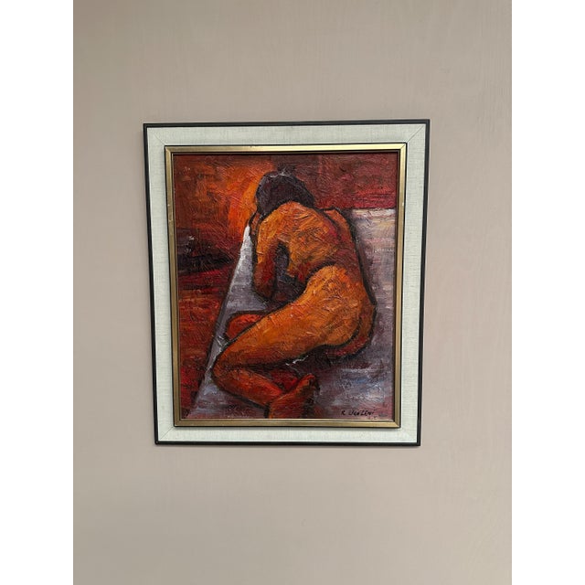 Renzo Ugolini, Nude Reclined Woman, 1950s, Oil Painting on Canvas, Framed For Sale - Image 4 of 18