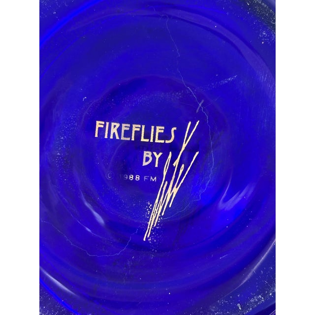 Vintage Erte Fireflies Cobalt Vase Franklin Mint 1988 For Sale In Reno/Lake Tahoe - Image 6 of 6