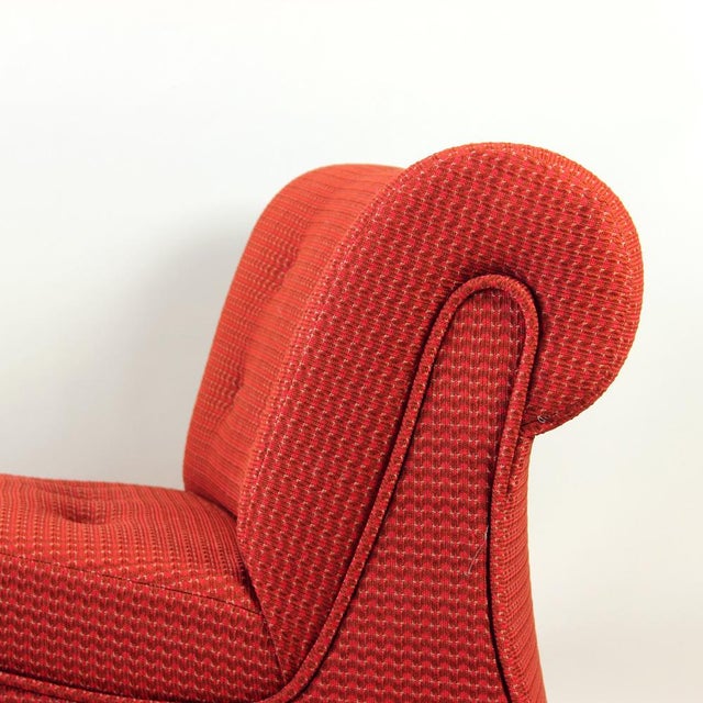 Red Vintage Space Age Modular or Sectional Curved Sofa in Red Fabric, Tatra Czechoslovakia 1970s, Set of 4 For Sale - Image 8 of 17