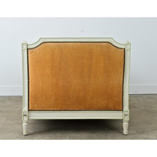 French 19th Century Louis XVI Style Painted and Upholstered Daybed For Sale - Image 11 of 15
