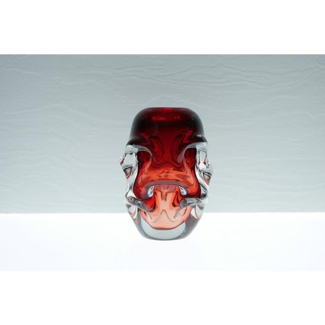 Red Crystal Vases by Augustsson for Åseda, Set of 2 For Sale - Image 9 of 10
