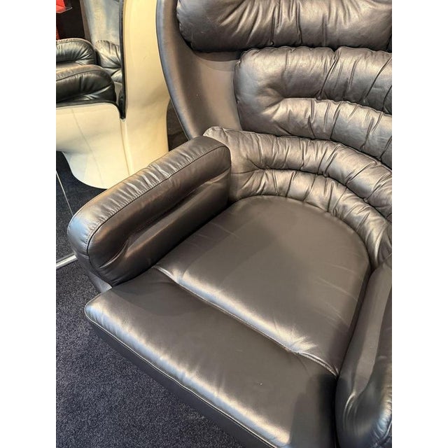 Black and Cream Elda Chair by Joe Colombo for Comfort, Italy, 1970 For Sale - Image 16 of 18