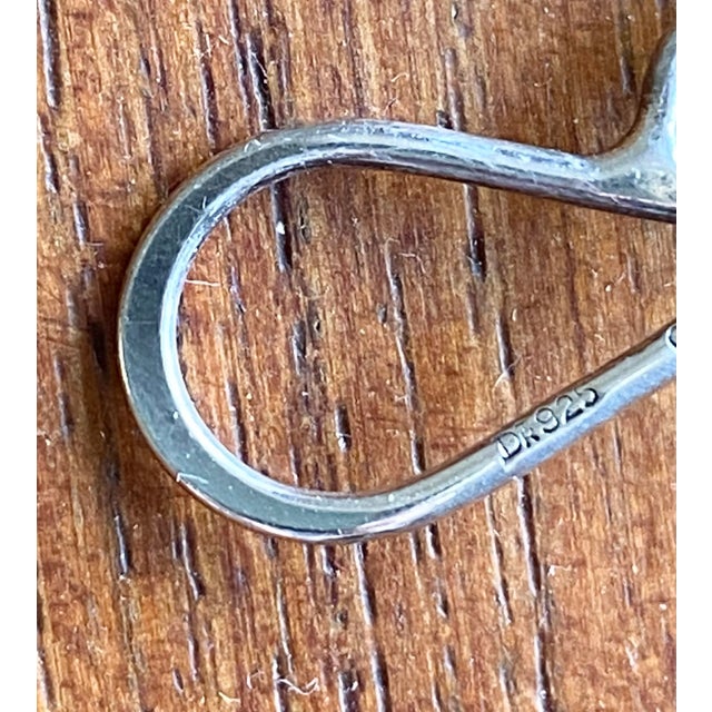 Modernist Graduated Turquoise + Sterling Silver Necklace For Sale - Image 6 of 12