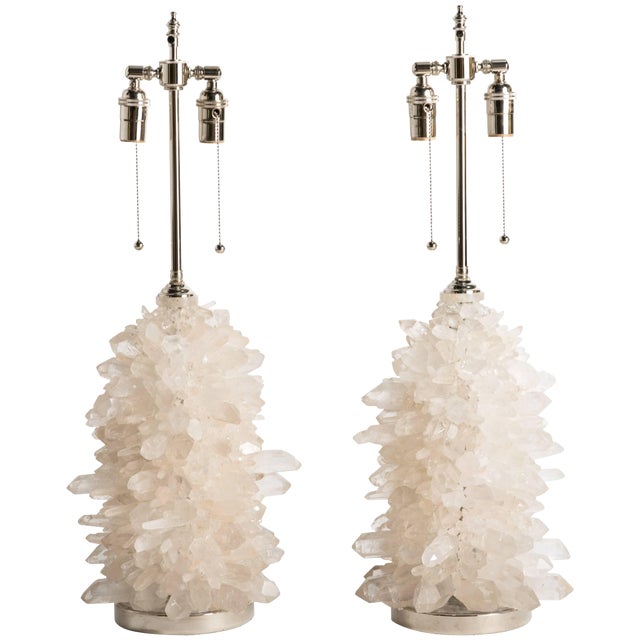 Rock Crystal Cluster Quartz Lamps For Sale