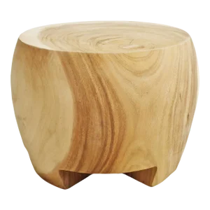 Acacia Drum Side Table