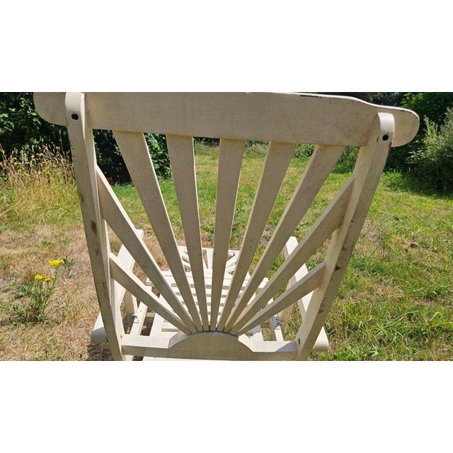 British Art Deco Folding Sunray Garden Lounger, 1930 For Sale - Image 10 of 18