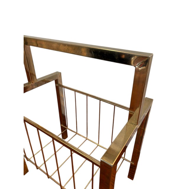 Midcentury Modern Vintage Chrome Metal Magazine Rack/ Holder For Sale In New York - Image 6 of 12