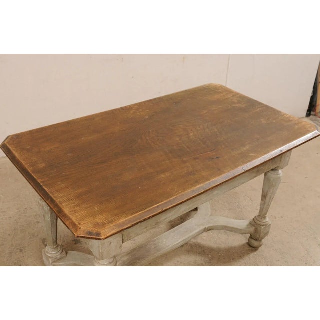 Taupe 17th Century Swedish Period Baroque Carved Wood Table For Sale - Image 8 of 11