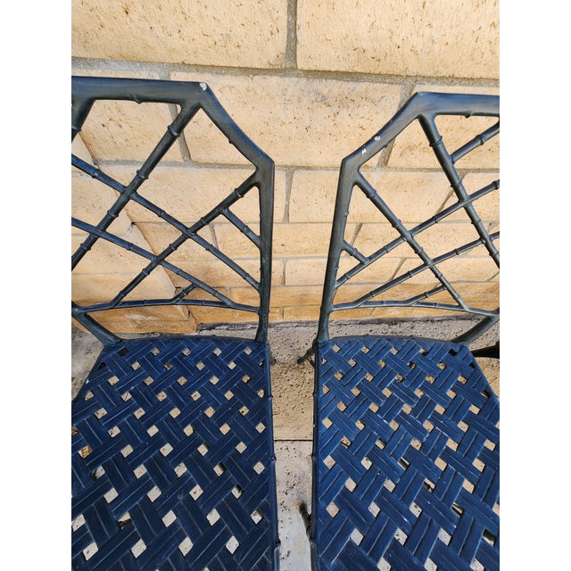 Vintage Calcutta Rectangular Table & Dining Chair- Set of 7 Attributed to Brown Jordan For Sale - Image 10 of 18