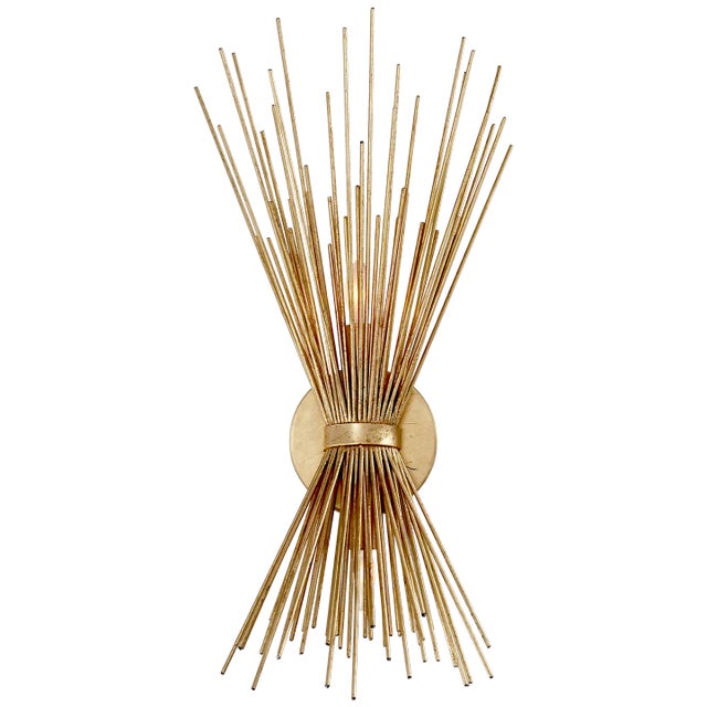 Kelly Wearstler for Visual Comfort Signature Strada Small Sconce in Gild For Sale