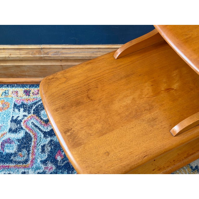 Heywood-Wakefield Mid 20th Century Heywood-Wakefield Old Colony Solid Birch Step Table, 607-G For Sale - Image 4 of 7