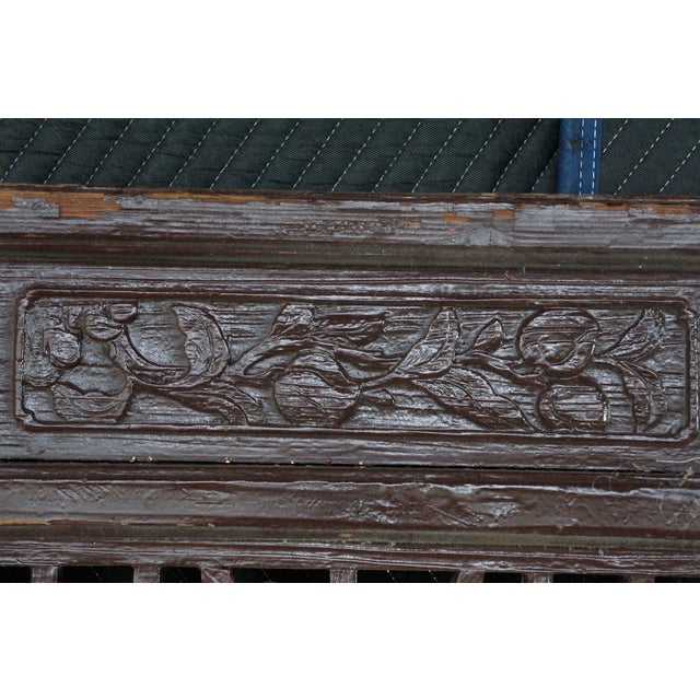 Vintage Chinese Hardwood Pierced Lattice Wall Hanging Panels Screen Chinoiserie For Sale - Image 11 of 17