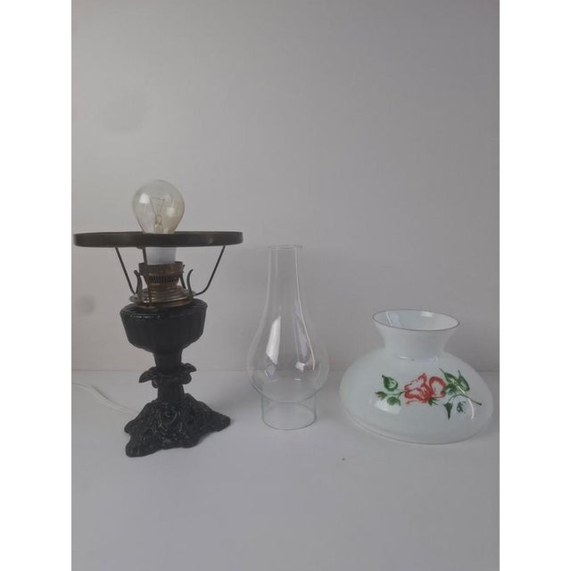 Mid-Century Modern Czech Cast Iron Glass Lamp, 1960 For Sale - Image 14 of 16