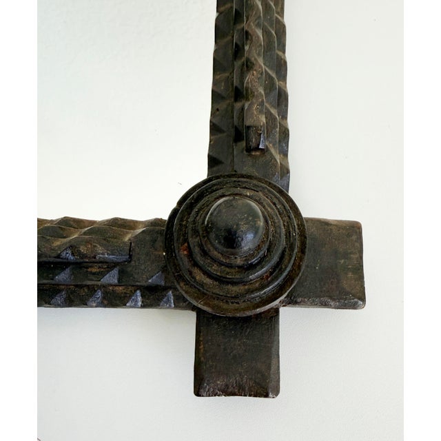 Wood Tramp Art Mirror, Sweden, Early 1900s For Sale - Image 7 of 12