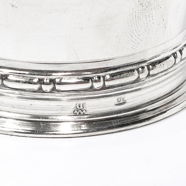 Metal Antique 800 Silver Napkin Ring With Border Detailing & Antique Hallmarks For Sale - Image 7 of 7