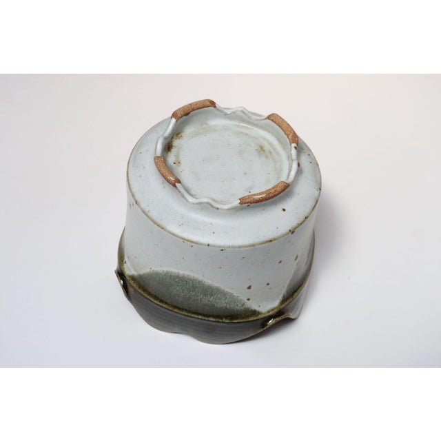 Vintage Blue and Green Studio Pottery Square Planter by Deanna Nichols For Sale - Image 10 of 16